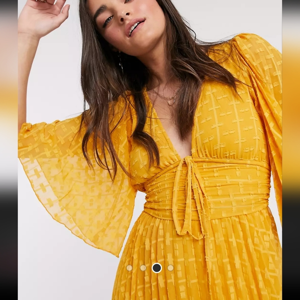 ASOS Design Dobby Midi Dress